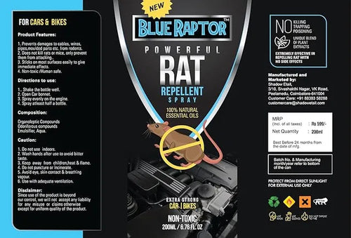 Rat Repellent for Home and Car Spray Pest Control 250ML